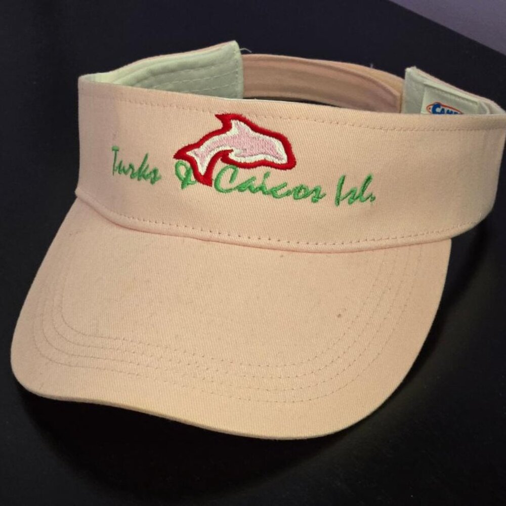 Salmon color sun visor